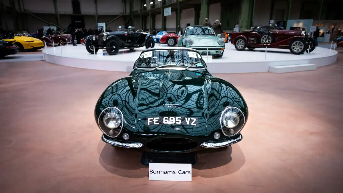 A car on display at a car show