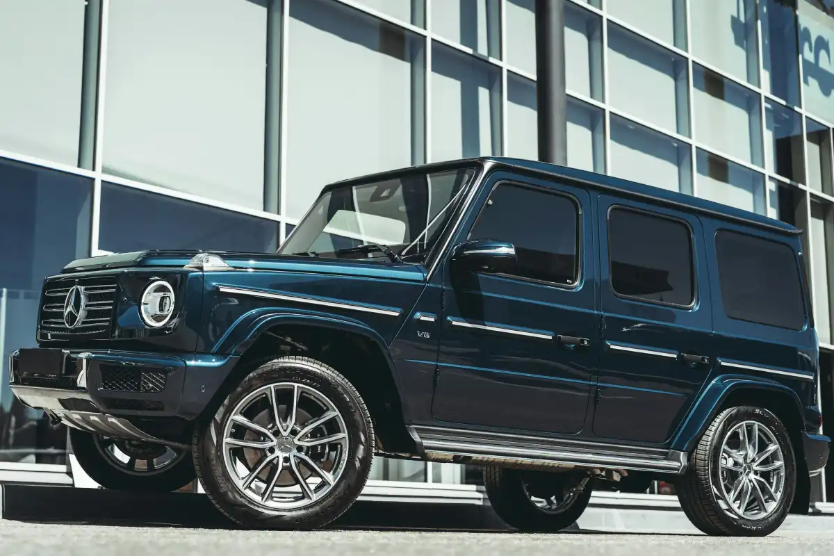 a black car parked outside Auburn Cord Duesenberg Automobile Museum