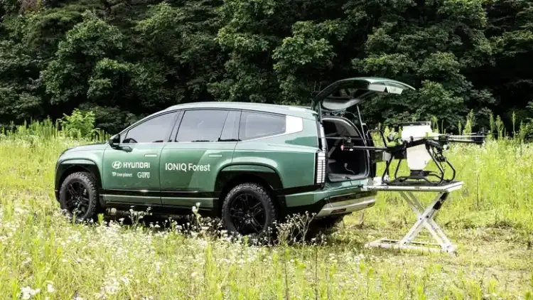 هيونداي تحول Ioniq 9 لكشك متنقل لطائرات مسيرة تزرع البذور لإعادة التشجير