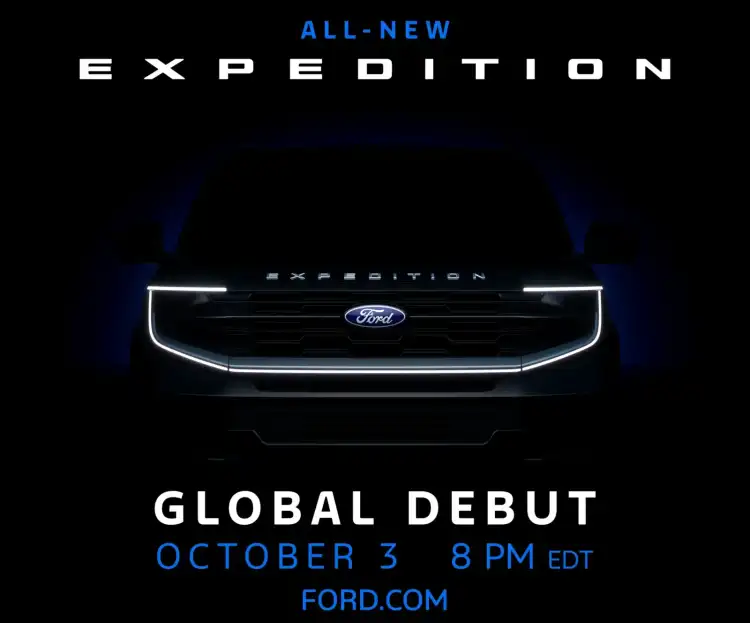 Ford's new Expedition to launch on 3 October