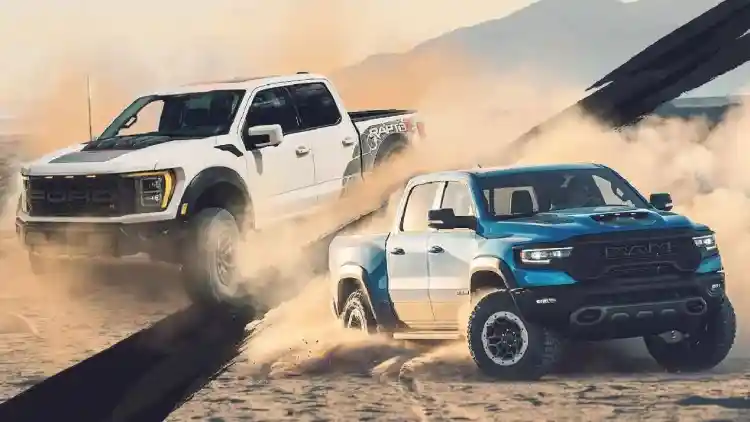 Ford F‑150 Raptor R vs Ram TRX: من هو وحش الصحراء الحقيقي في الإمارات؟
