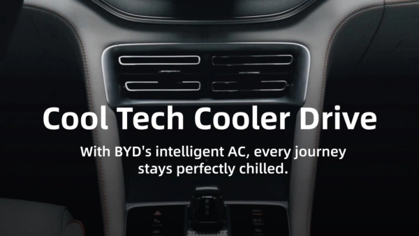 Cool Tech Cooler Drive: With BYD's intelligent AC, every journey stays perfectly chilled.
