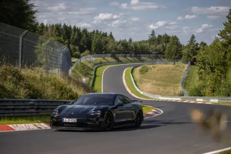 Teased Track-Ready 2025 Porsche Taycan Set to Debut