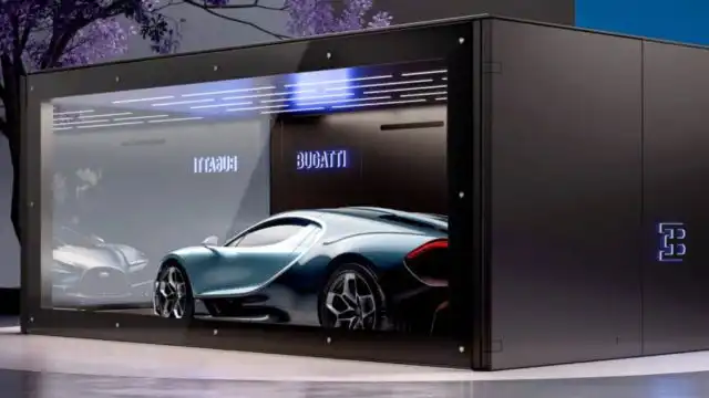 بوجاتي توفر مرآب فاخر لعرض سياراتها