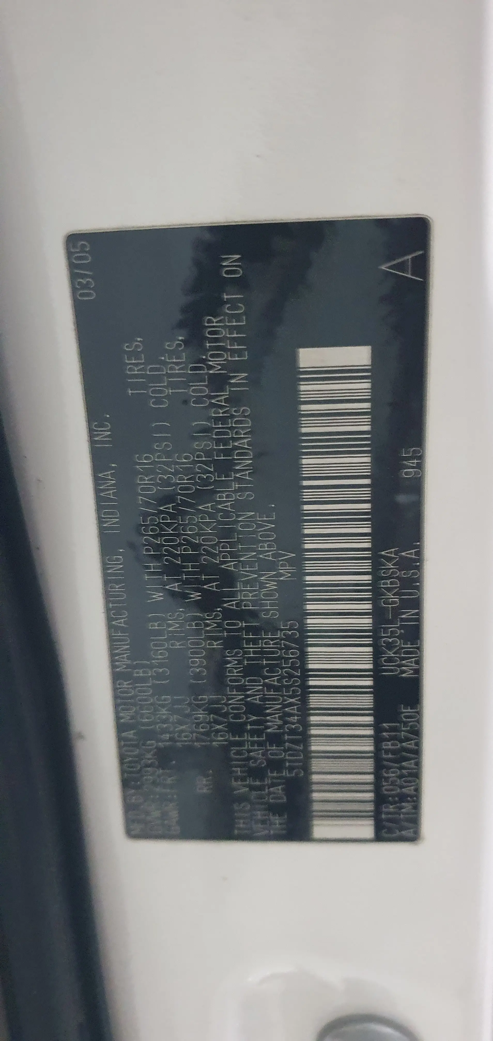 Toyota Sequoia 2005 4.7L