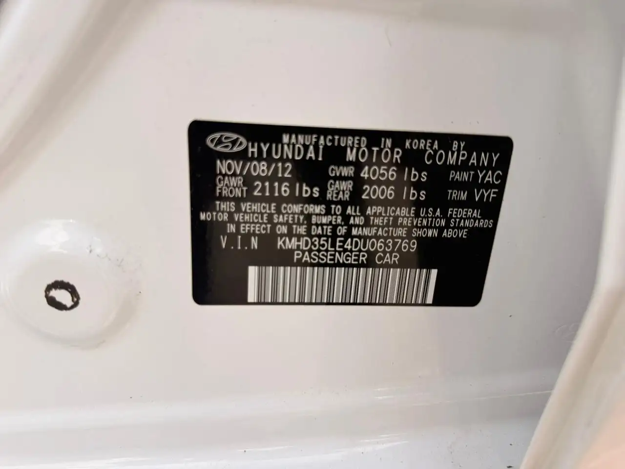 Hyundai Elantra 2013 1.8L