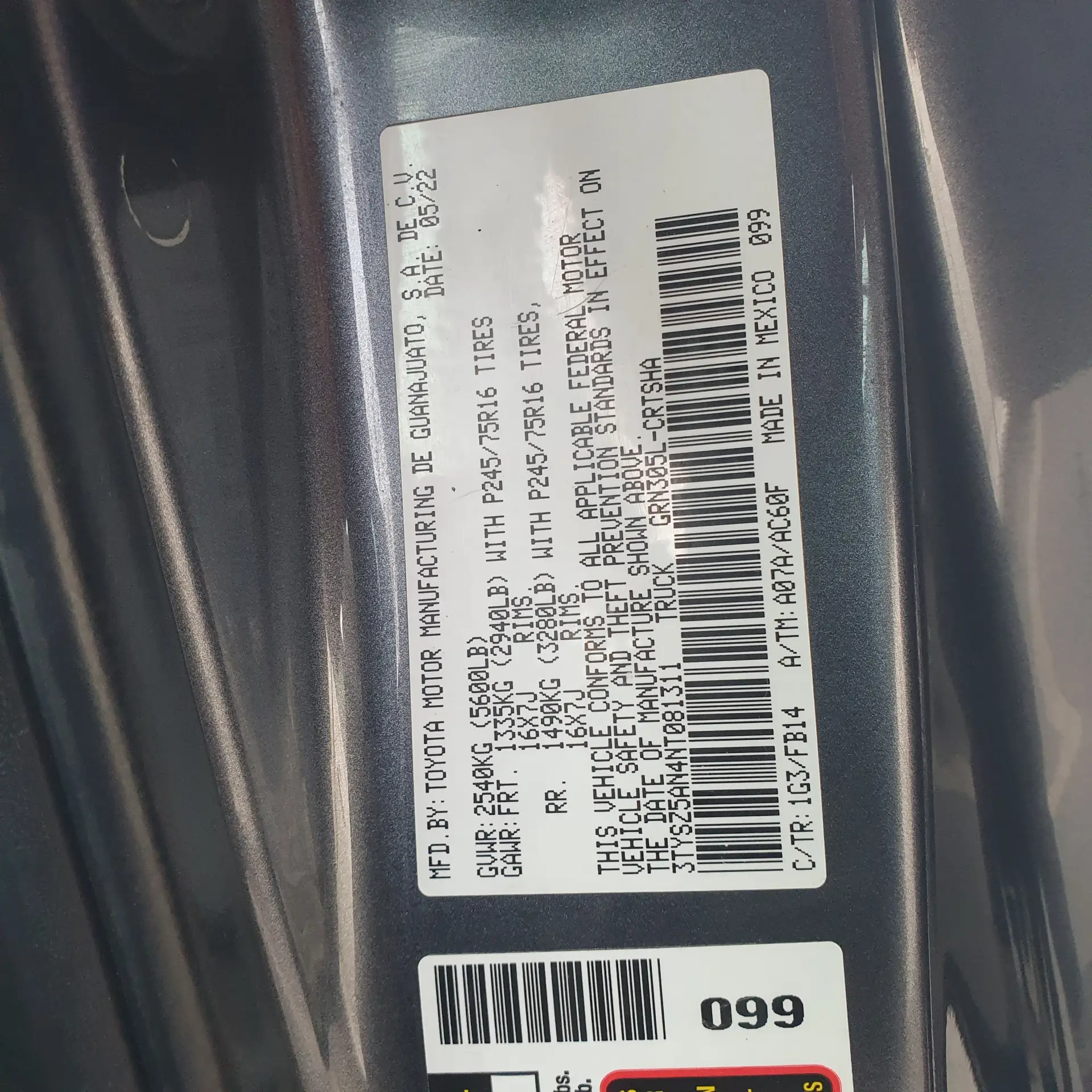 تويوتا تاكوما 2022 3.5L