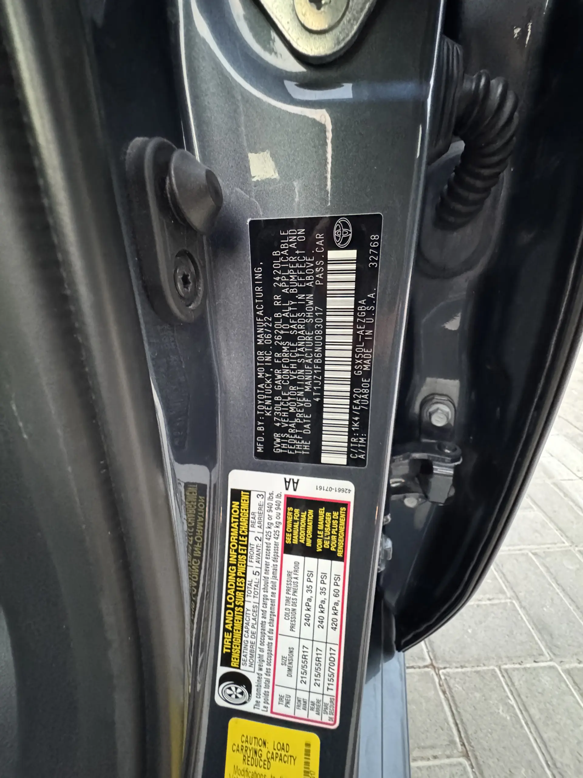 Toyota Avalon 2022 3.5L