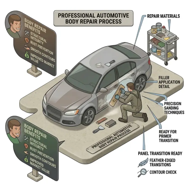 إصلاح هيكل السيارة