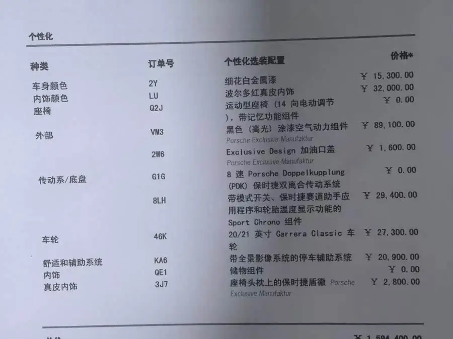 Porsche 911 2020 Carrera 3.0T