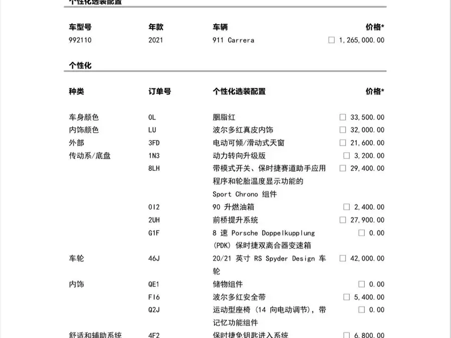 Porsche 911 2020 Carrera 3.0T