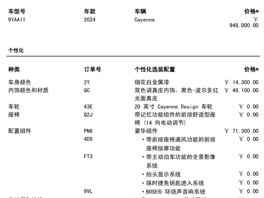 2024 Cayenne Cayenne 3.0T