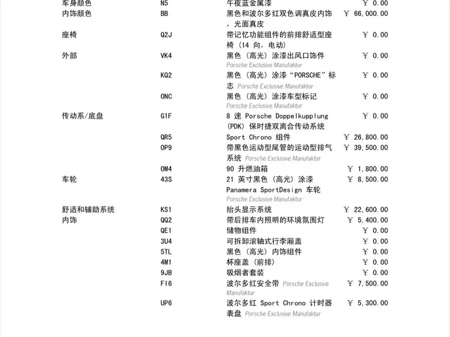 2023 Panamera 2.9T Platinum Edition