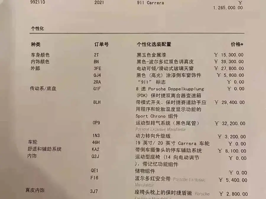 Porsche 911 2020 Carrera 3.0T