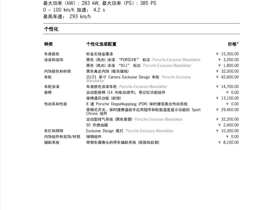 Porsche 911 2023 Carrera 3.0T