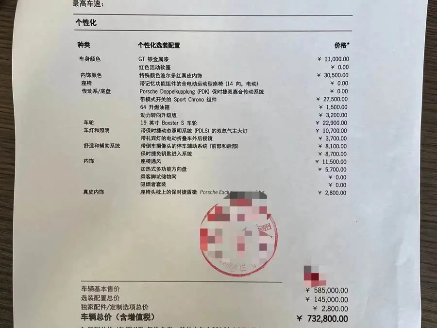 Porsche 718 2022 Model Boxster 2.0T