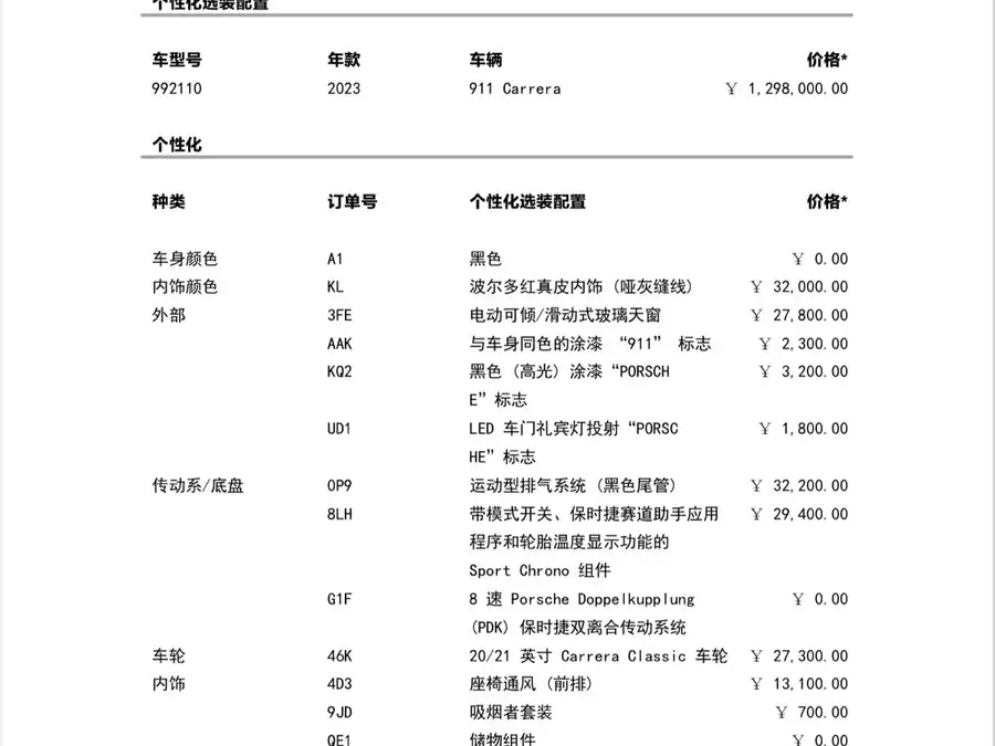 بورشه 911 2023 كاريرا 3.0T