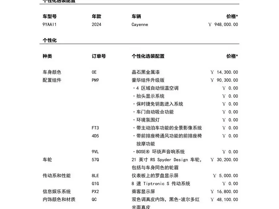 2024 Cayenne Cayenne 3.0T