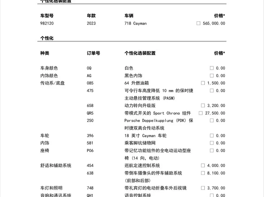 Porsche 718 2022 Cayman 2.0T