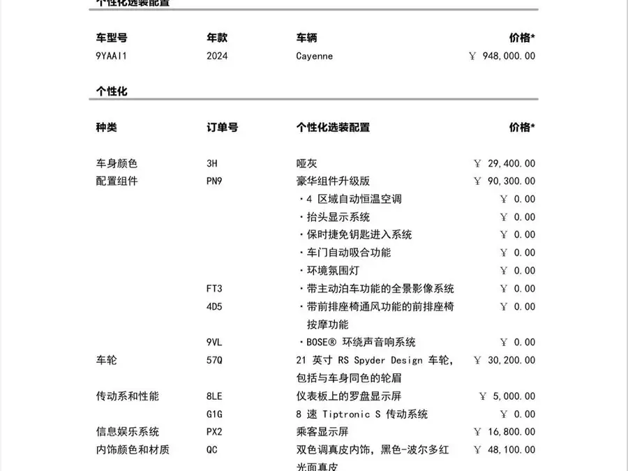 2024 Cayenne Cayenne 3.0T