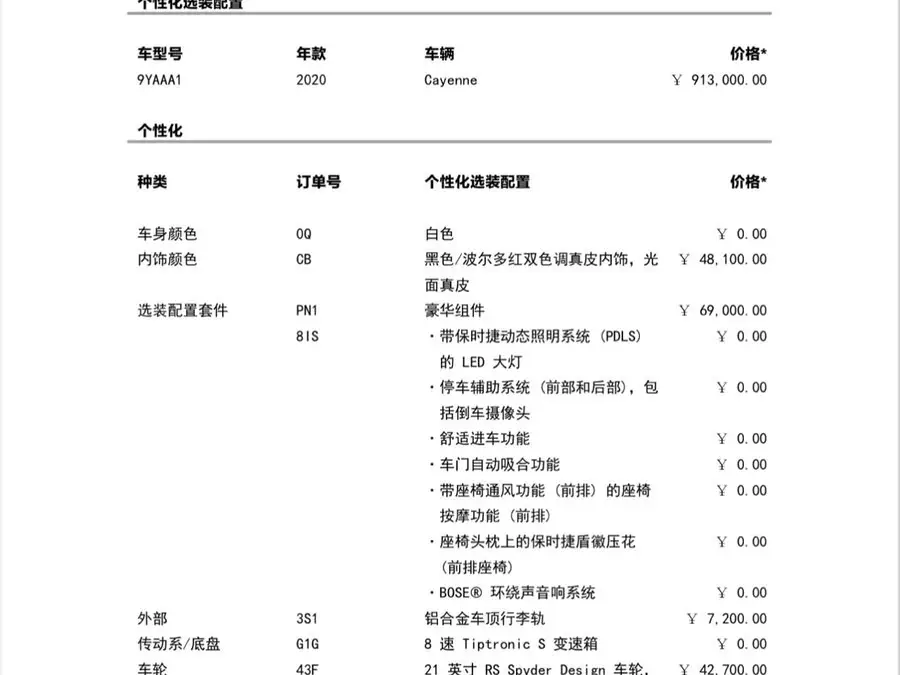 Cayenne 2019 Model Cayenne 3.0T