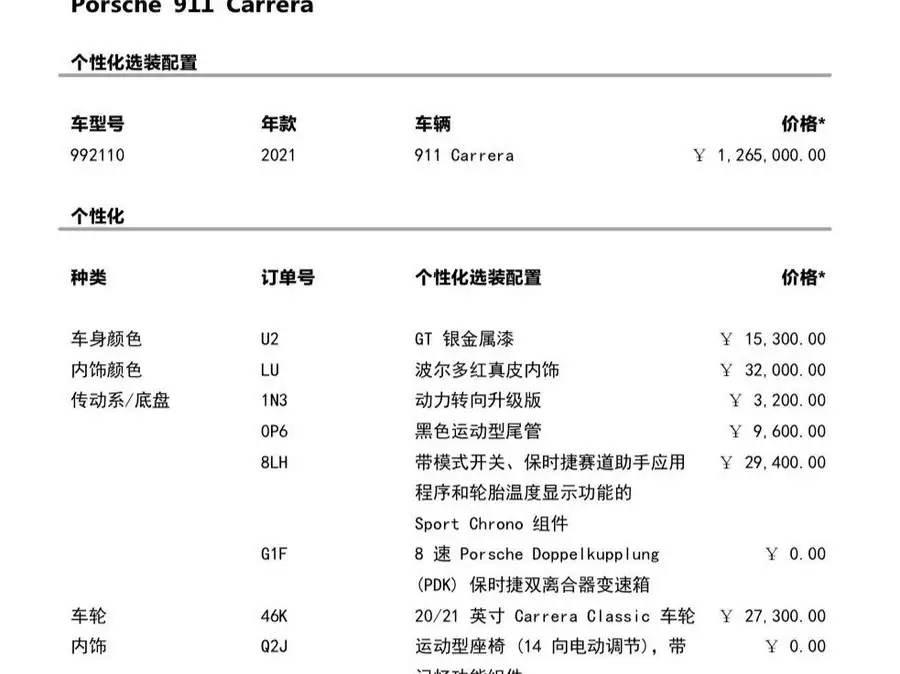 Porsche 911 2022 Carrera 3.0T