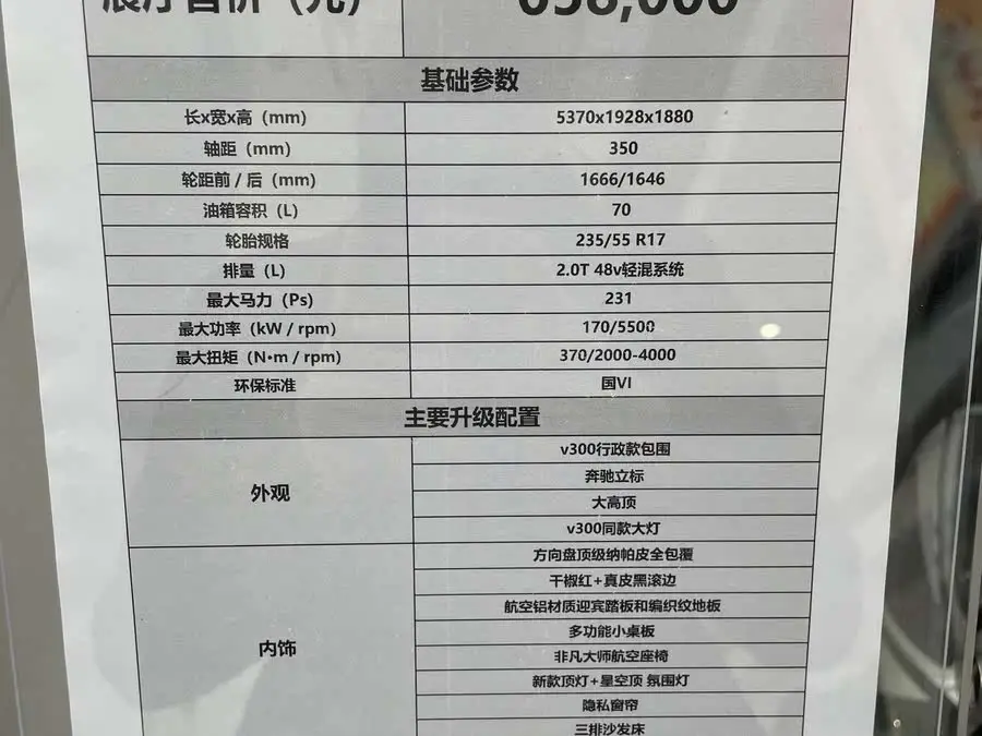 2024 Vito 2.0T Business Edition 7-seater