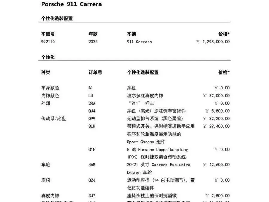 بورشه 911 2023 كاريرا 3.0T