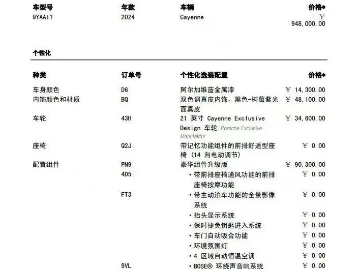 2024 Cayenne Cayenne 3.0T