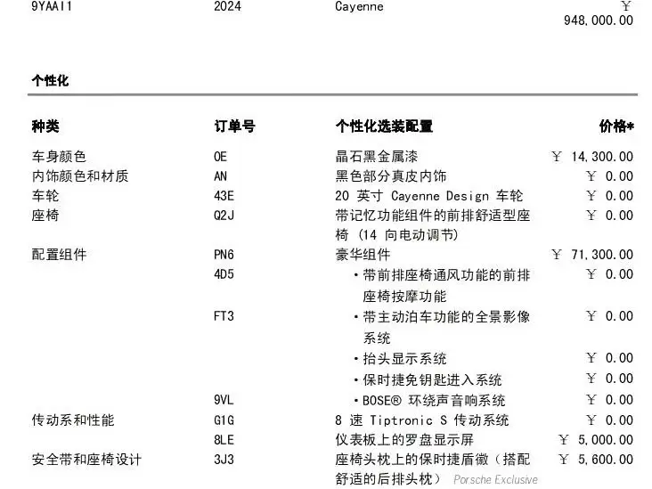 2024 Cayenne Cayenne 3.0T
